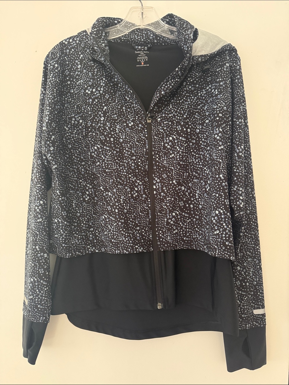 Sweaty Betty Black Speckled Full-Zip Hoodie